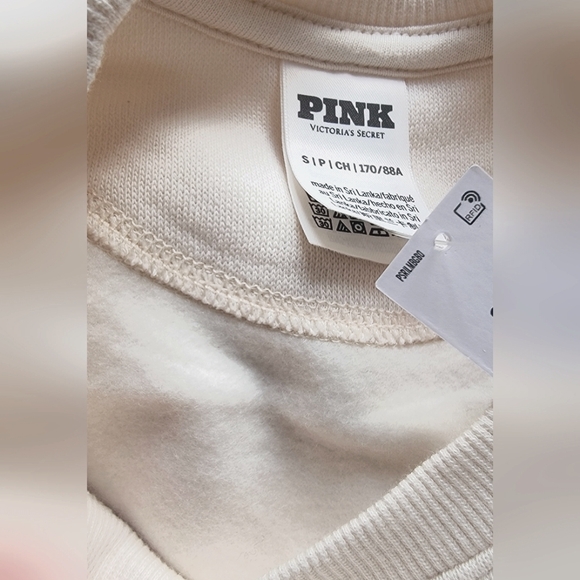 NWT Victoria's Secret PINK Ivy Fleece Classic Crew Sweatshirt, size S - Picture 8 of 8
